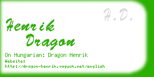 henrik dragon business card